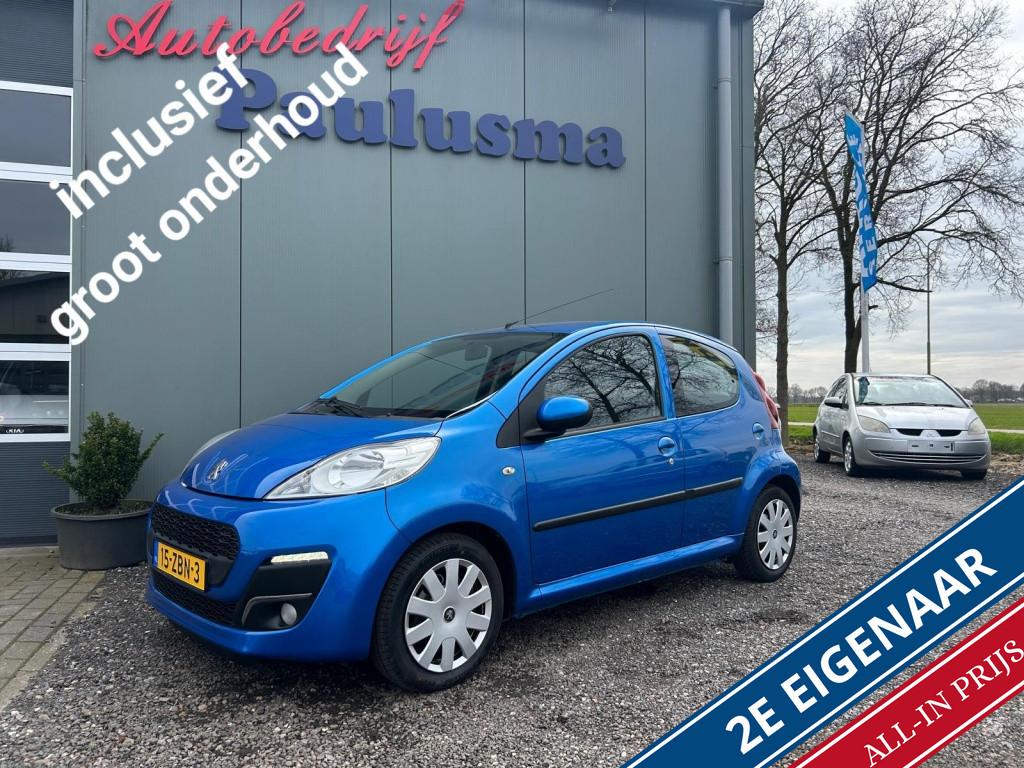Peugeot 107 1.0 Active 5-drs|Airco|Led|Elec.pak. (bj 2012), Auto's, Voorwielaandrijving, Euro 5, Gebruikt, Zwart
