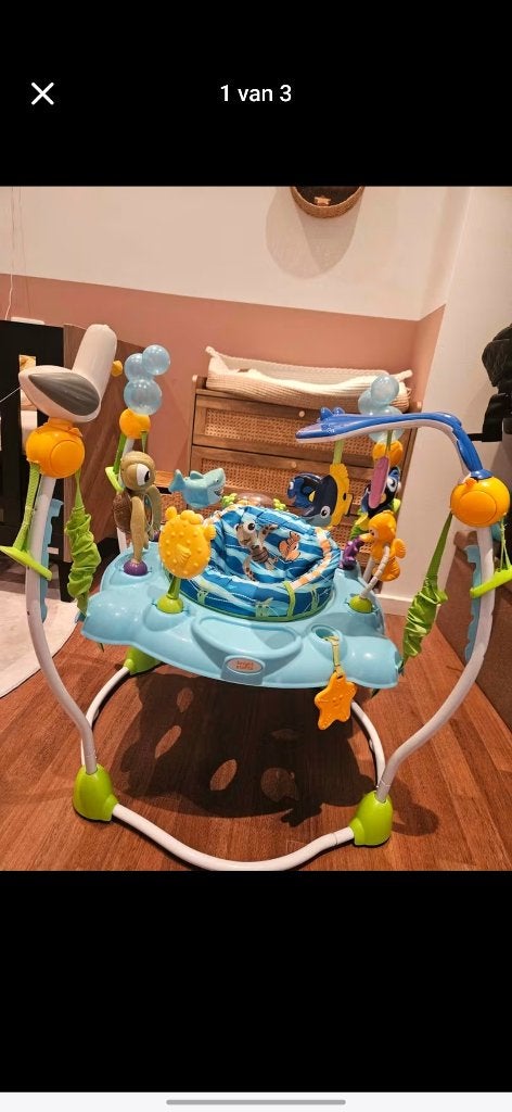 Babyjumper finfing dory/nemo, Ophalen, Zo goed als nieuw, Babygym, Met licht