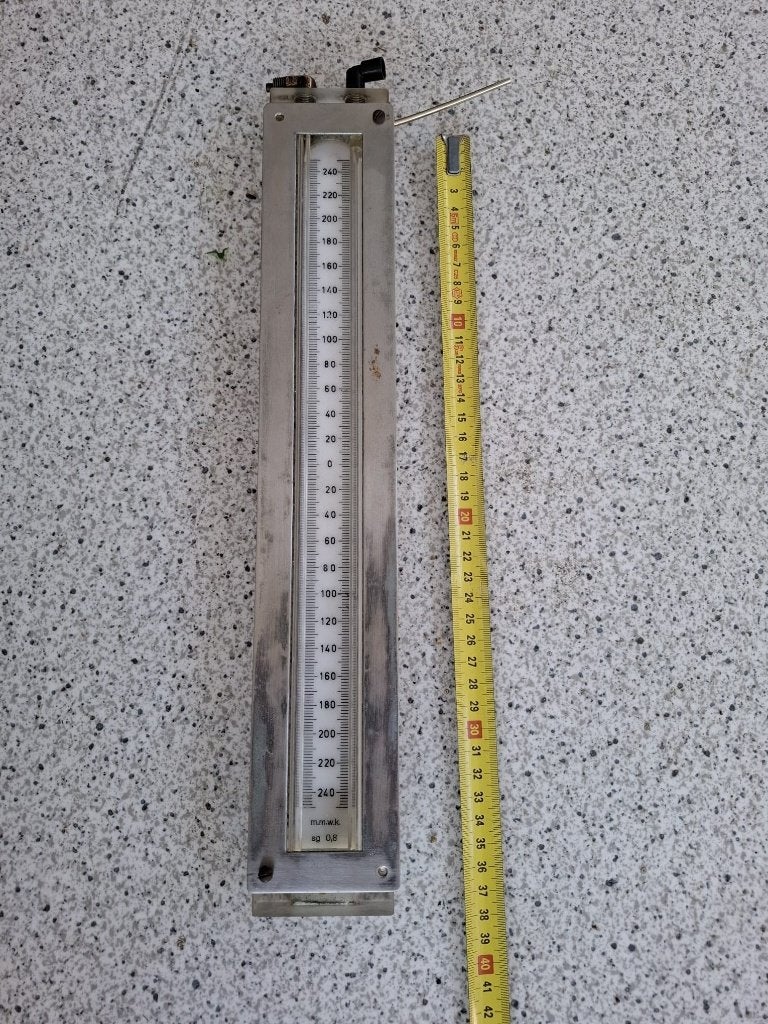 vacuum buis meter + 240 mm.wk tot -240 mm.wk, Ophalen of Verzenden, Gebruikt, Druk