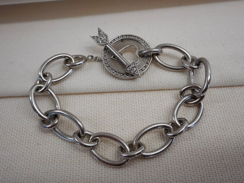 zilveren prachtige armband met bijzonder staaf slot nr.1707, Sieraden, Tassen en Uiterlijk, Armbanden, Verzenden, Zo goed als nieuw