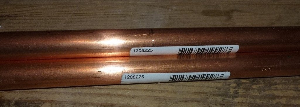 2x Roodkoperen buis 12mm 3m NIEUW ongebruikt koperpijp, Doe-het-zelf en Verbouw, Ophalen, Nieuw, Koper of Messing