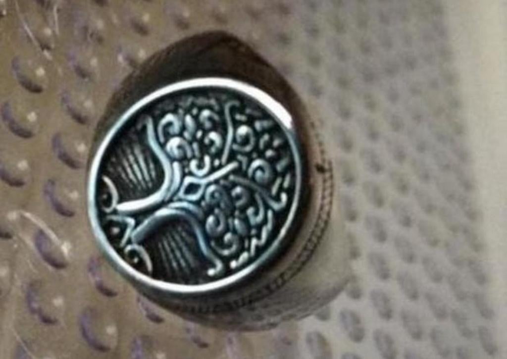 Unieke 'Tree of Life' ring - Outlaws Amsterdam stijl, Gebruikt, IJzer of Staal, 19 tot 20, Heer