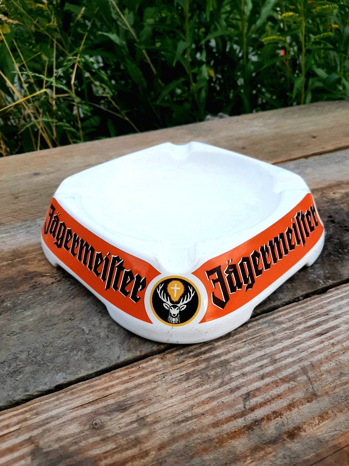 Vintage - Jagermeister asbak - (Cafe / Kroeg / drank), Verzamelen, Ophalen of Verzenden, Gebruikt, Gebruiksvoorwerp