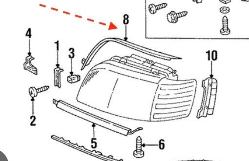 W140 koplamp afdichtingsrubber nieuw 1408260380, Auto-onderdelen, Verlichting, Ophalen of Verzenden, Nieuw, Mercedes-Benz