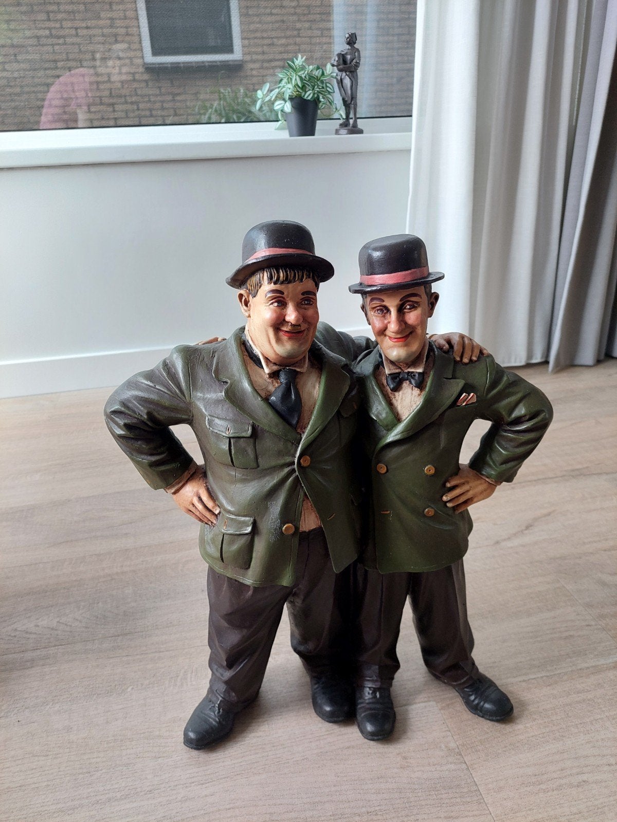 Beeld Dikke en Dunne (Laurel & Hardy) - ca. 50 cm hoog, Ophalen, Groep mensen, 20 - 50 cm, Beeld