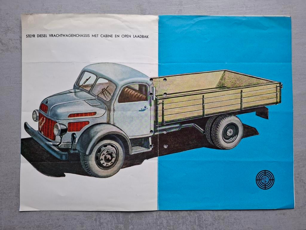 Steyr Diesel Vrachtwagens Type 380 folder, Ophalen of Verzenden, Gelezen, Overige merken