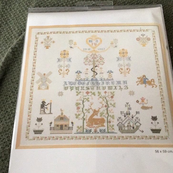 Compleet borduurpakket, van een prachtige merklap, Ophalen of Verzenden, Zo goed als nieuw, Borduurpakket
