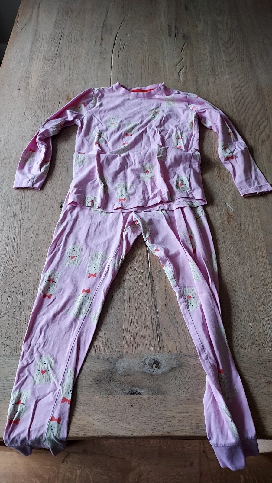 Roze Hema pyjama met hondenprint - Maat 110/116, Ophalen of Verzenden, Gebruikt, Hema, Meisje