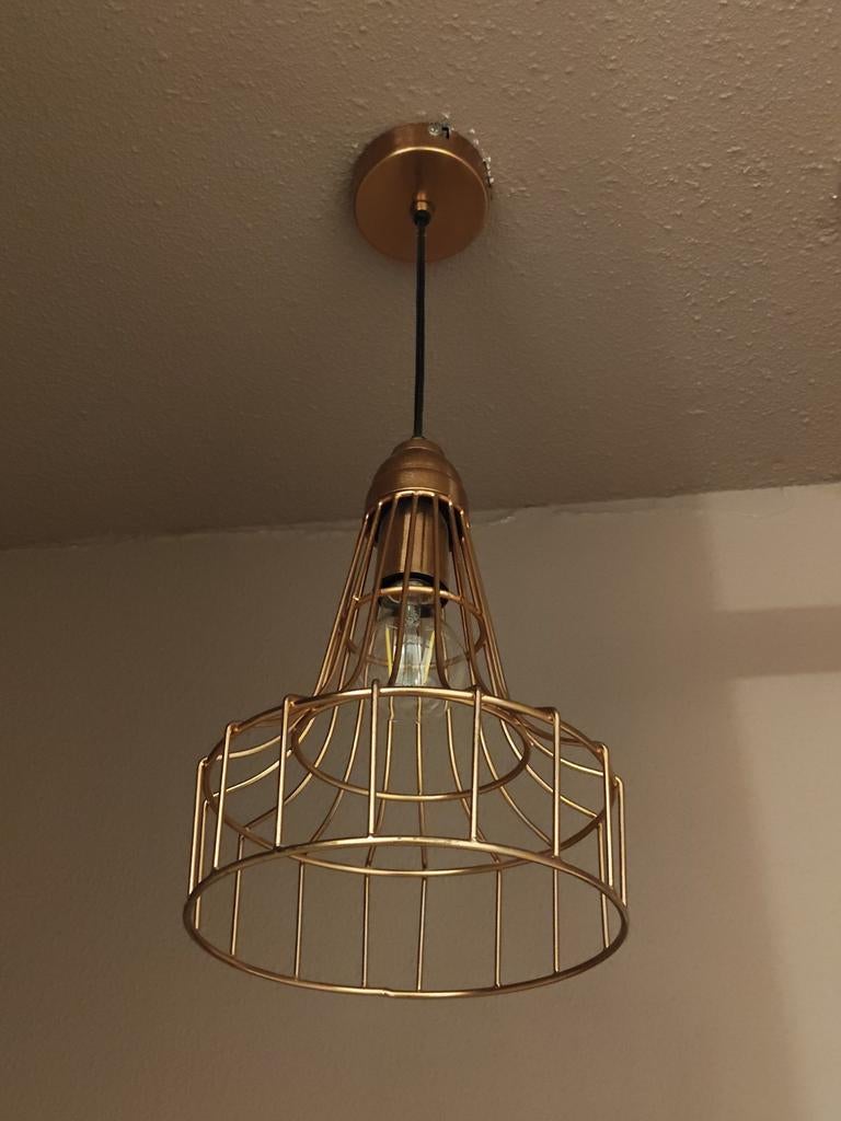 Hanglamp rose goud - Industriële stijl, Huis en Inrichting, Ophalen, Zo goed als nieuw, Minder dan 50 cm