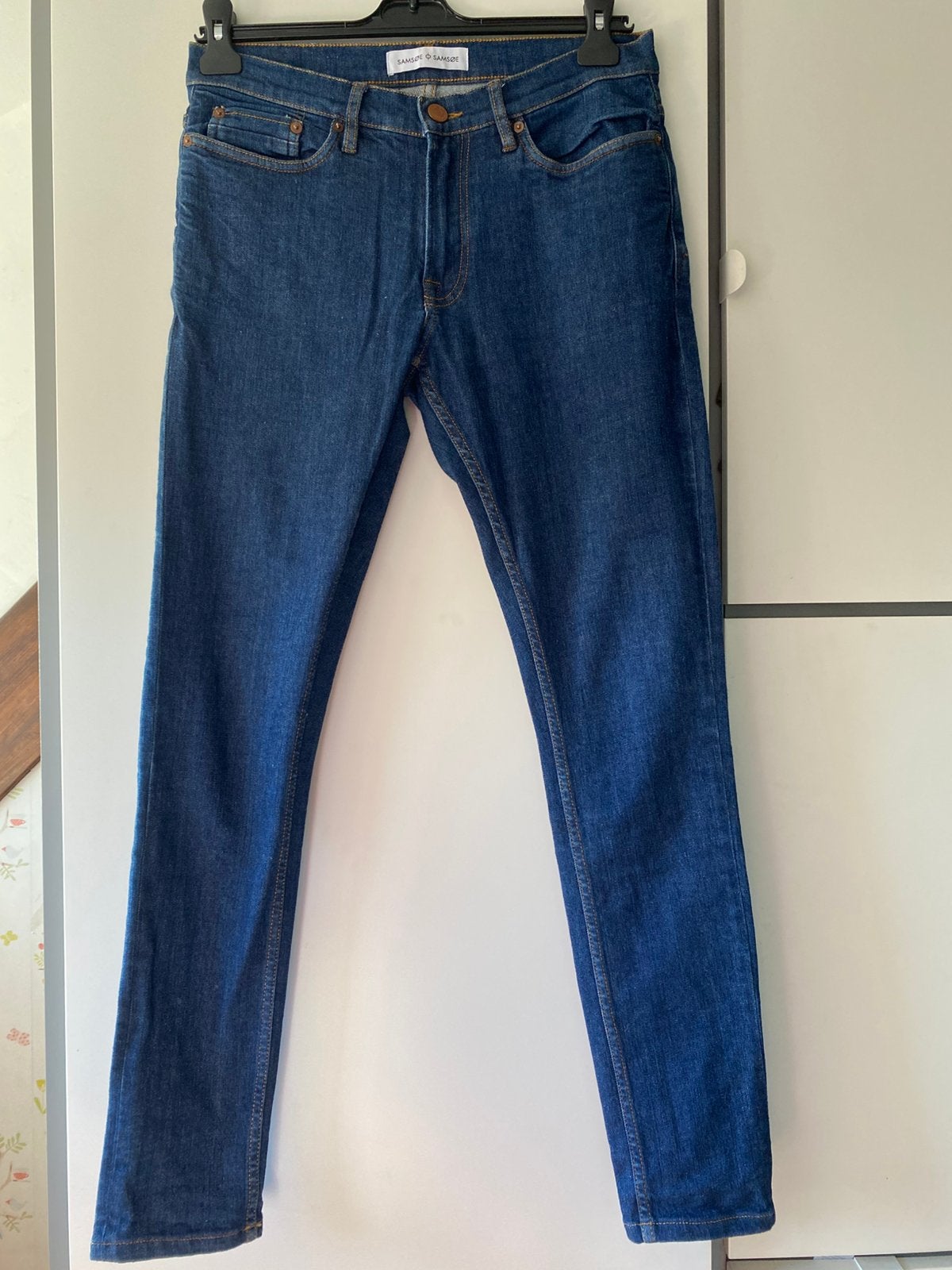 Mooie kort gedragen spijkerbroek Samsøe Samsøe mt 29/32, Kleding | Dames, Verzenden, Gedragen, Blauw, W28 - W29 (confectie 36)