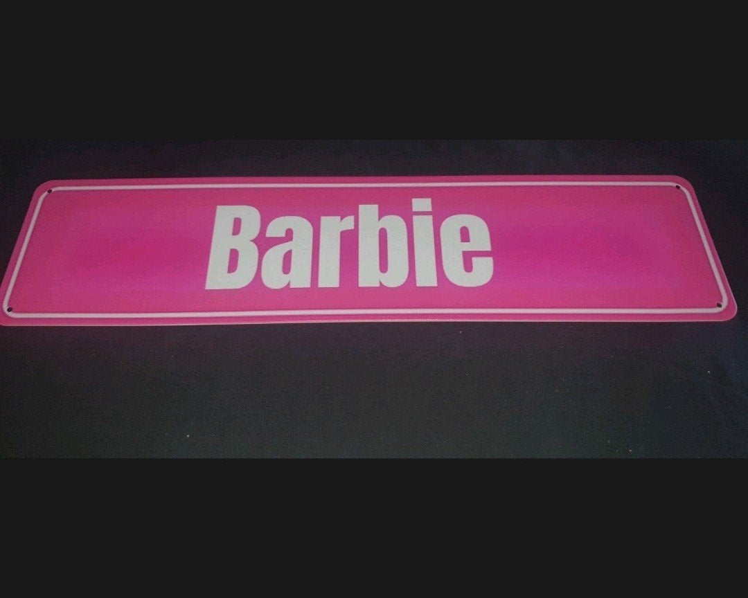 barbie wandbord, perfect voor de echte barbie-fan!, Ophalen of Verzenden, Nieuw, Reclamebord