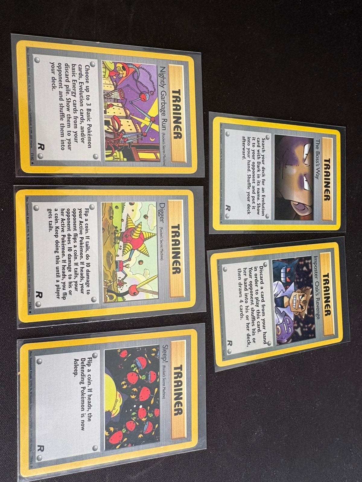 Team rocket - 5 trainerkaarten o.a. The Boss’s Way, Ophalen, Zo goed als nieuw, Meerdere kaarten