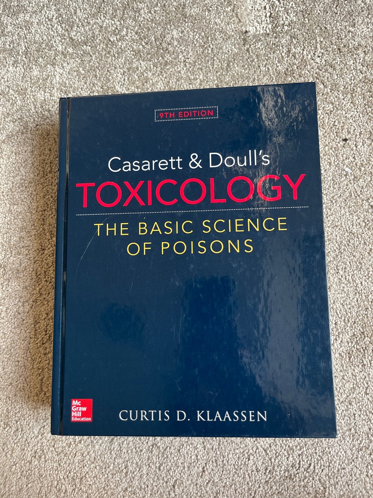 Casarett & Doull's Toxicology 9e editie, Ophalen of Verzenden, Beta, Zo goed als nieuw, WO