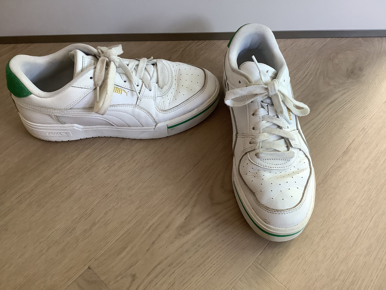 Puma ca pro heritage sneakers maat 44,5 wit met groen heren, Wit, Ophalen of Verzenden, Sneakers of Gympen, Zo goed als nieuw
