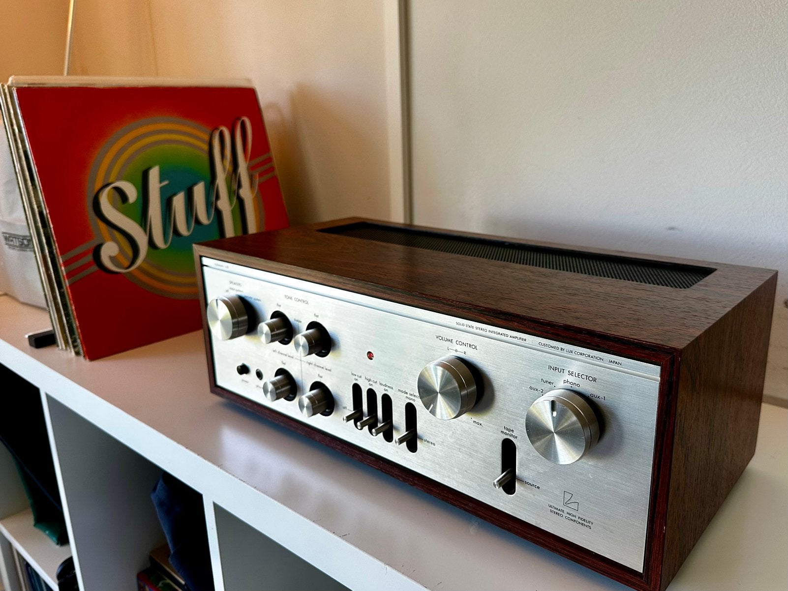 Luxman L30 vintage phono ingang rosewood, Overige merken, Gebruikt, Ophalen of Verzenden, Minder dan 60 watt
