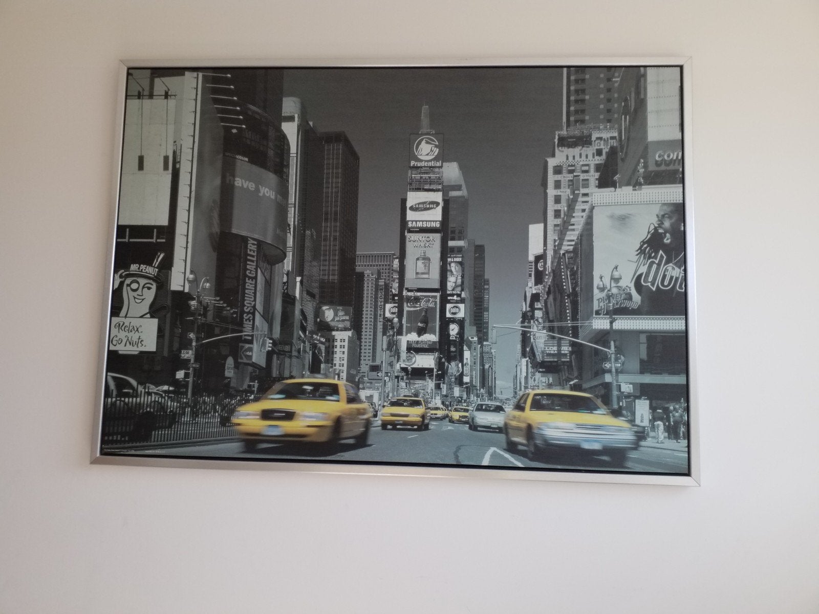 IKEA Schilderij New York Times Square met lijst, Ophalen, Gebruikt, 125 cm of meer, Schilderij