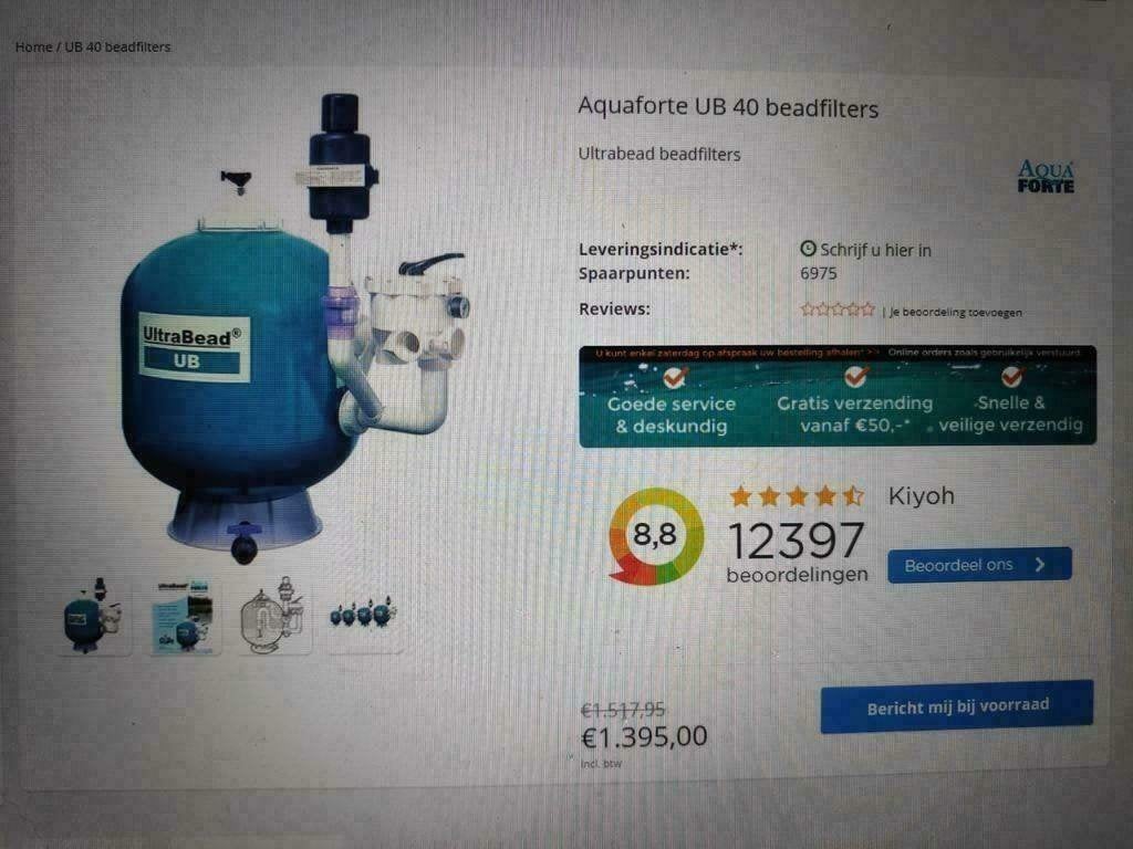 vijver filters twee stuks ub 40, Ophalen, Gebruikt, Vijverfilter