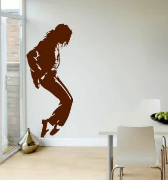 Grote muursticker Michael Jackson zwart (139x57), Ophalen of Verzenden, Nieuw
