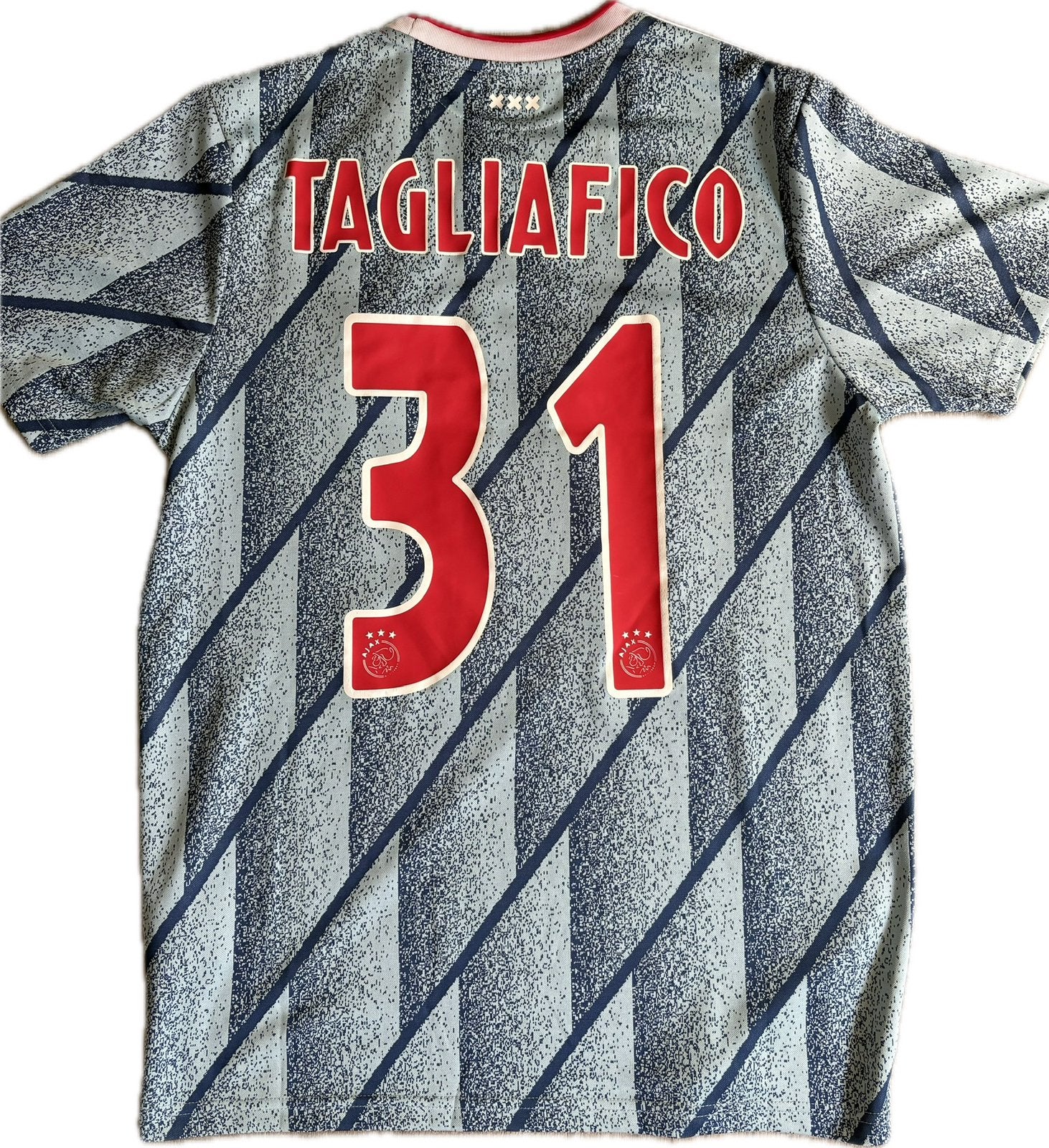 Ajax uitshirt 2020/2021 Tagliafico, Maat M, Ophalen of Verzenden, Zo goed als nieuw, Shirt