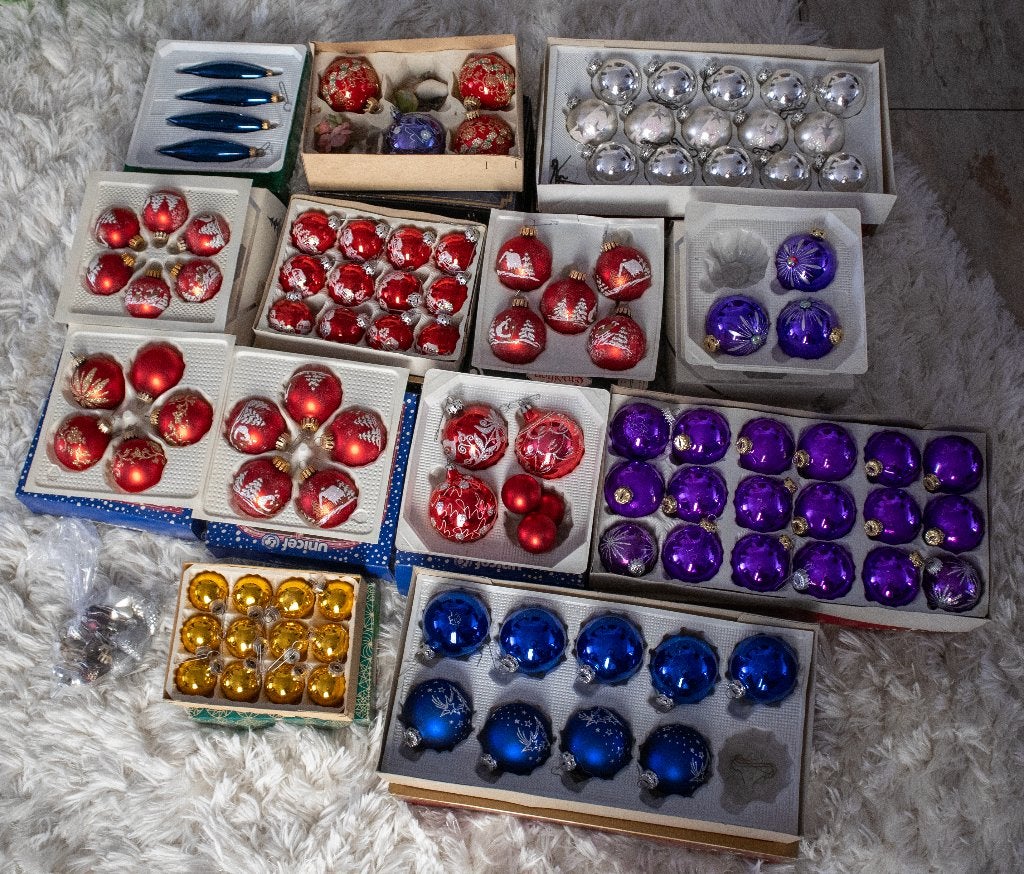 Kerstballen oud glas zeer mooi, Diversen, Ophalen, Zo goed als nieuw