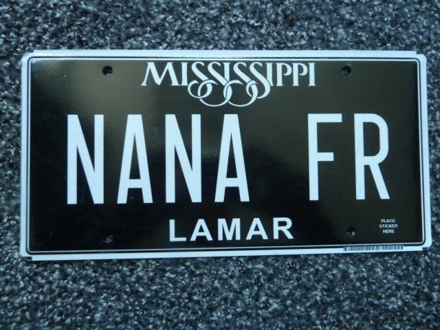 Kentekenplaat licenseplate Mississippi Lamar Black Plate USA, Verzenden, Gebruikt, Auto's