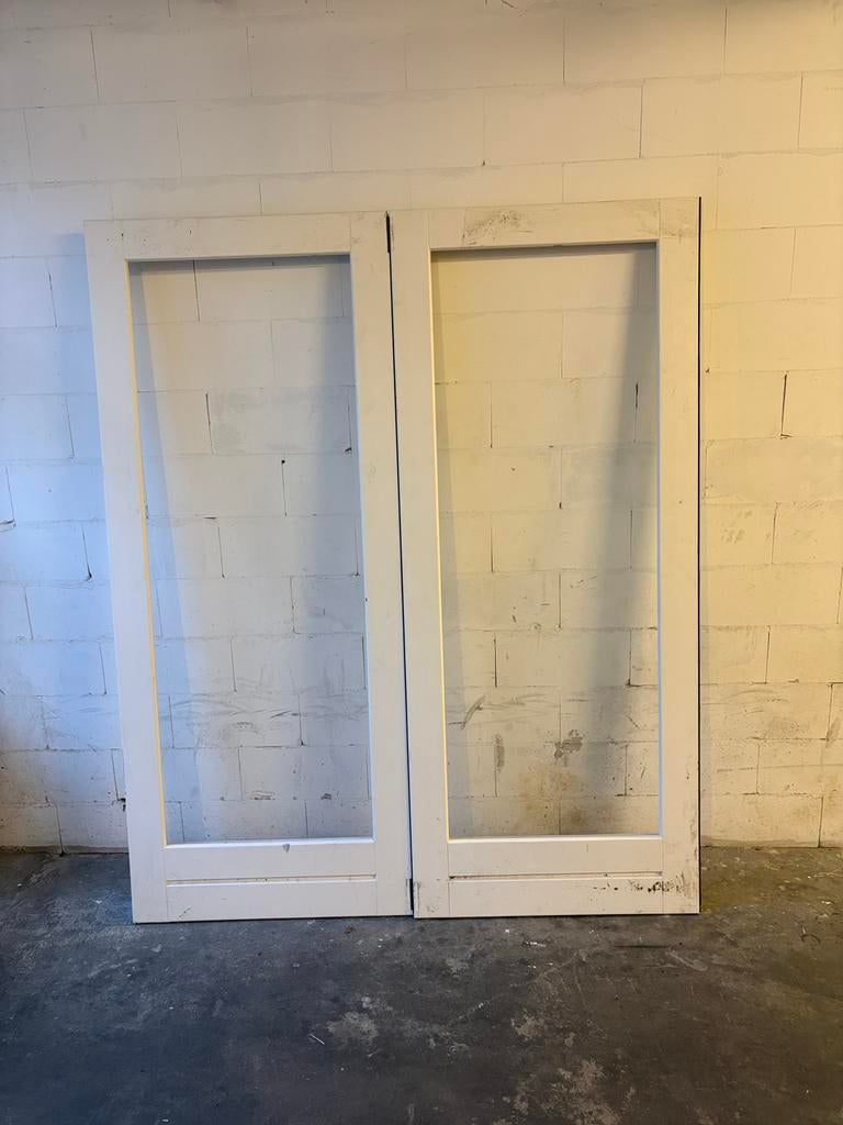 Dubbele deuren meranti, Ophalen, 200 tot 215 cm, Hout, Buitendeur