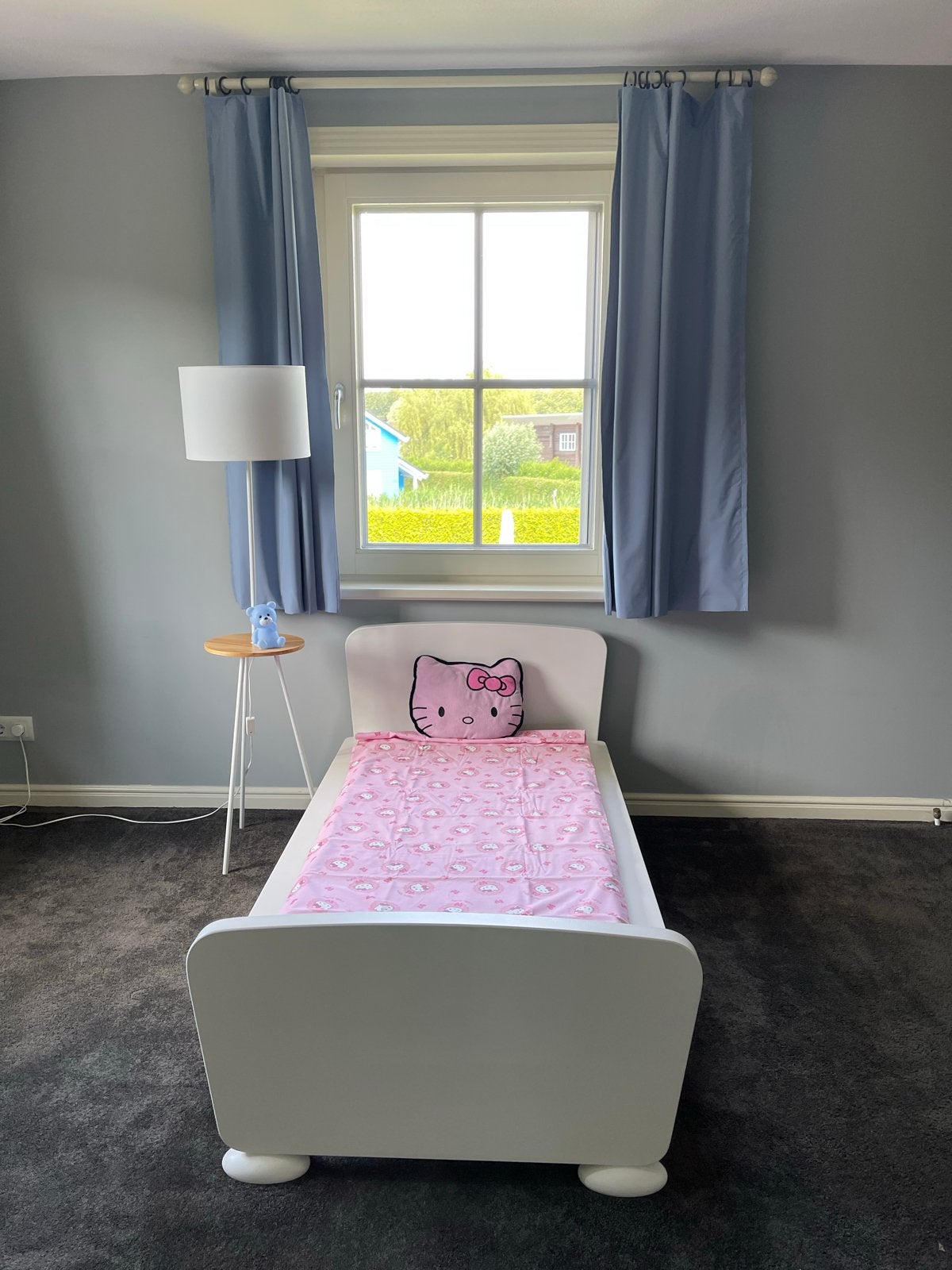 IKEA Mammut kinderbed wit met lattenbodem en matras, Ophalen, Gebruikt, Eenpersoons, Wit