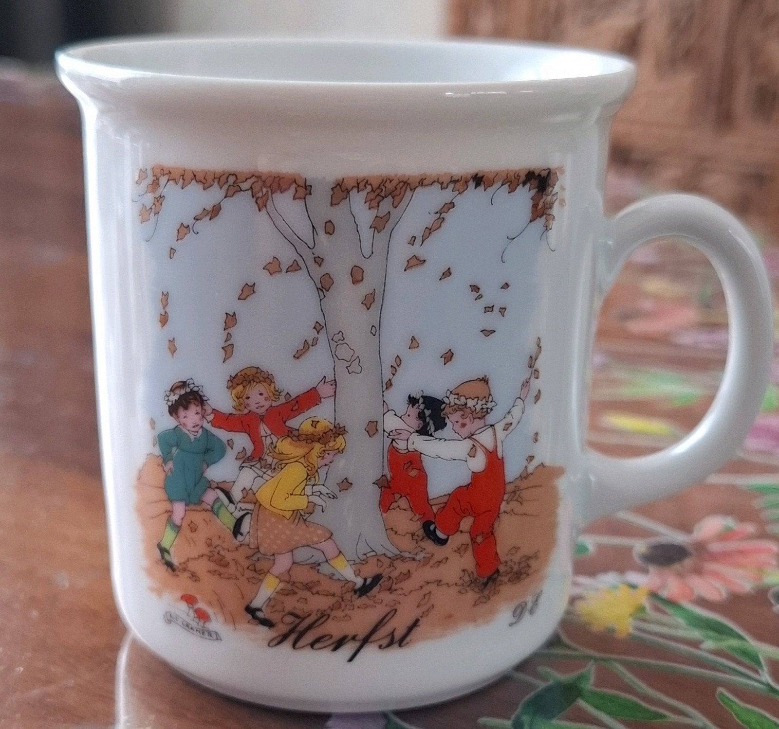 Vintage  'Herfst' mok- Rie Cramer / DE, Antiek en Kunst, Ophalen of Verzenden