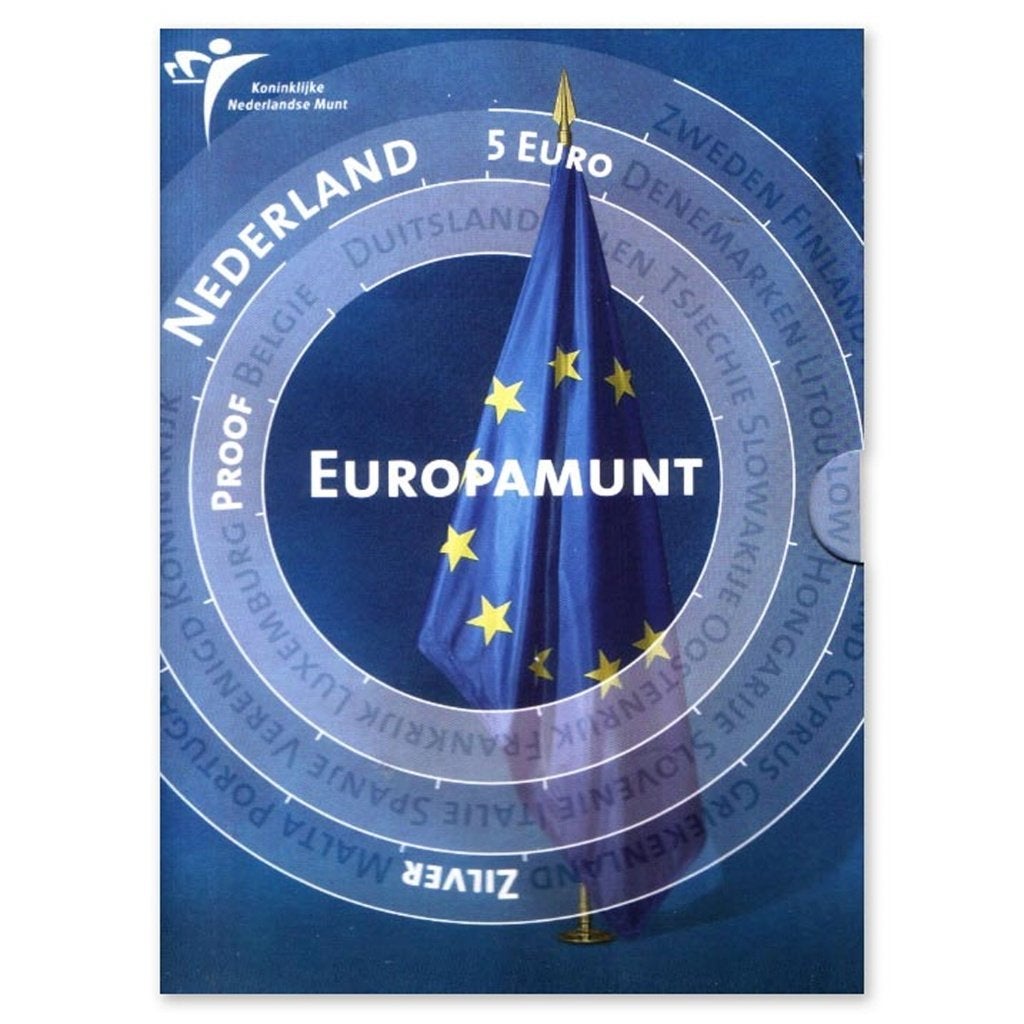 5 euro 2004 - Het Europavijfje (PROOF in BLISTER), Setje, Zilver, Overige landen, Ophalen of Verzenden