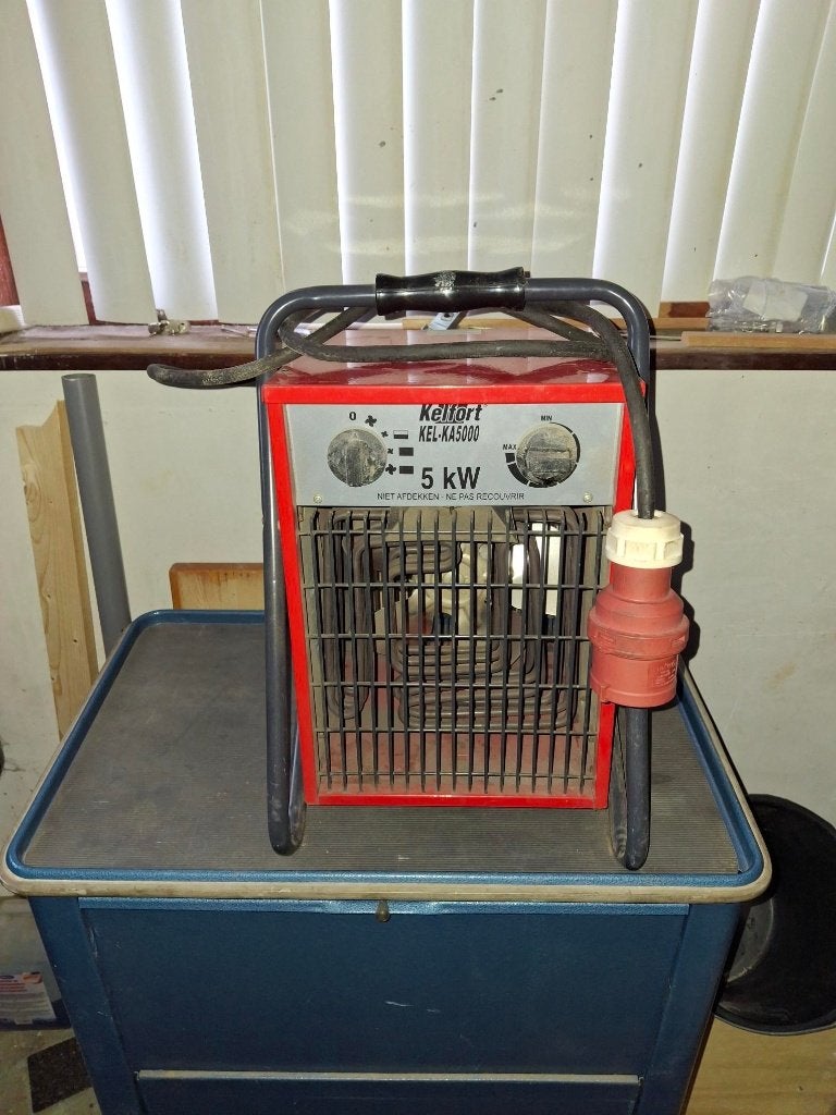 Elektrische werkplaatskachel - 5000 watt - 400V 16A, Ophalen, 30 tot 80 cm, Kachel, Minder dan 60 cm