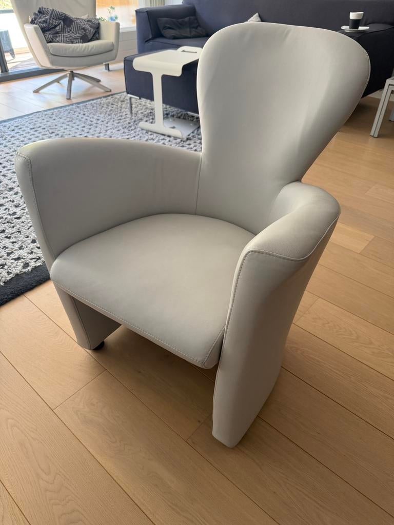 Leolux Lederen Design Stoel - Comfort en Stijl, Ophalen, Zo goed als nieuw, Leer, 75 tot 100 cm