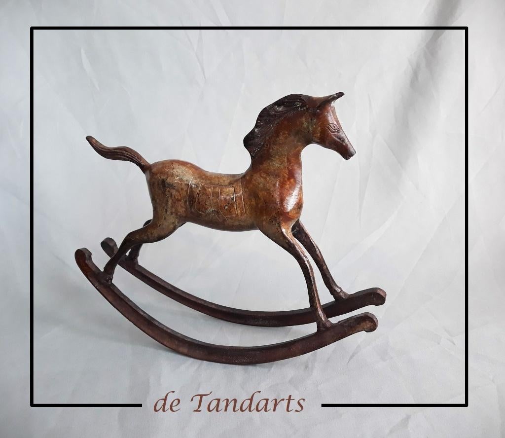 Hobbelpaard brons – 28 cm, Ophalen of Verzenden