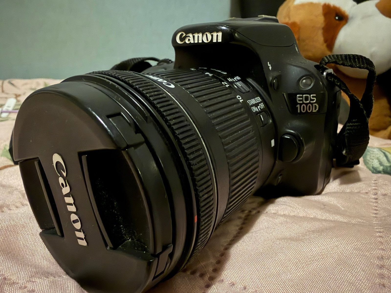 Canon EOS 100D Spiegelreflexcamera met 18-55mm lens, Gebruikt, Spiegelreflex, Canon, 4 t/m 7 keer