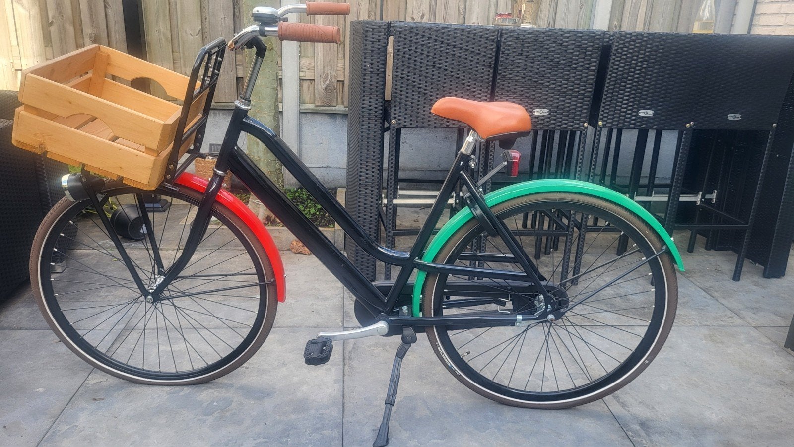 NEC fiets rood zwart groen, Ophalen, Nieuw, Terugtraprem