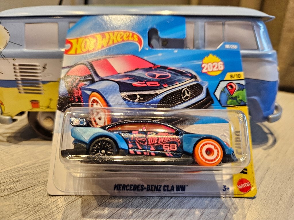 Hot Wheels Mercedes-Benz CLA HW 2026 Blue 1/64, Ophalen of Verzenden, Nieuw, Auto