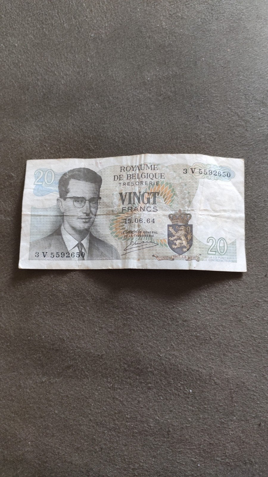 Zeldzaam Belgisch biljet van 20 frank uit 1964, Postzegels en Munten, Ophalen of Verzenden, Los biljet