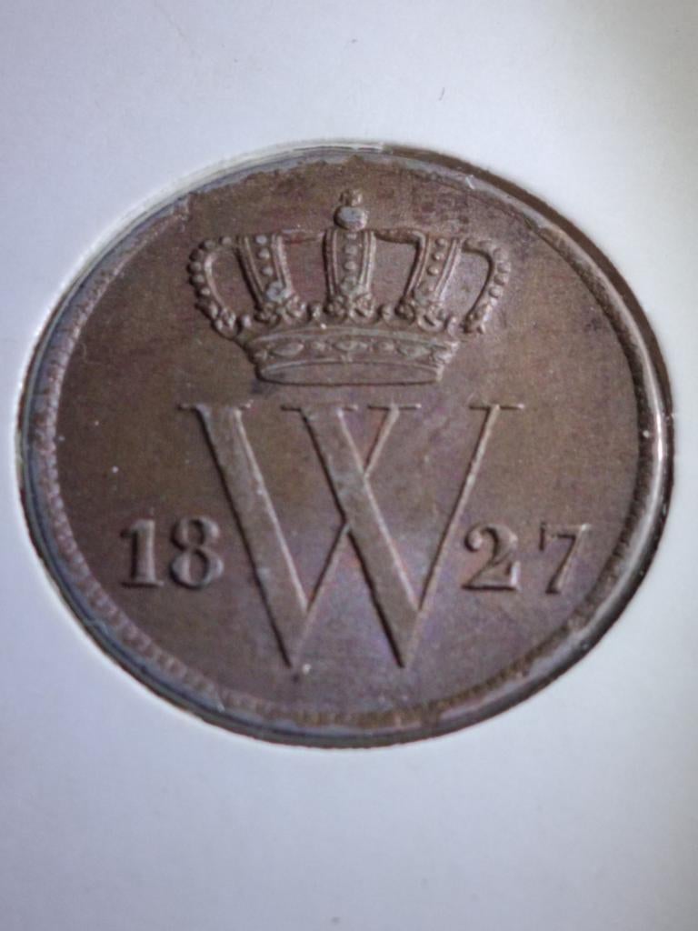1 cent 1827 pr Willem 1, Ophalen of Verzenden, Koning Willem I, 1 cent