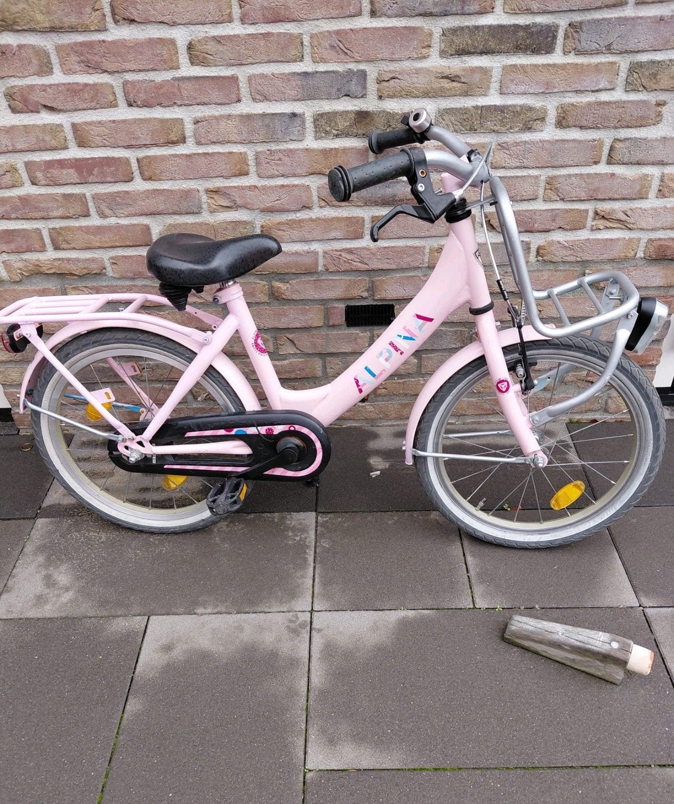Alpina meisjesfiets 18 inch met verlichting, Ophalen, Gebruikt, Alpina