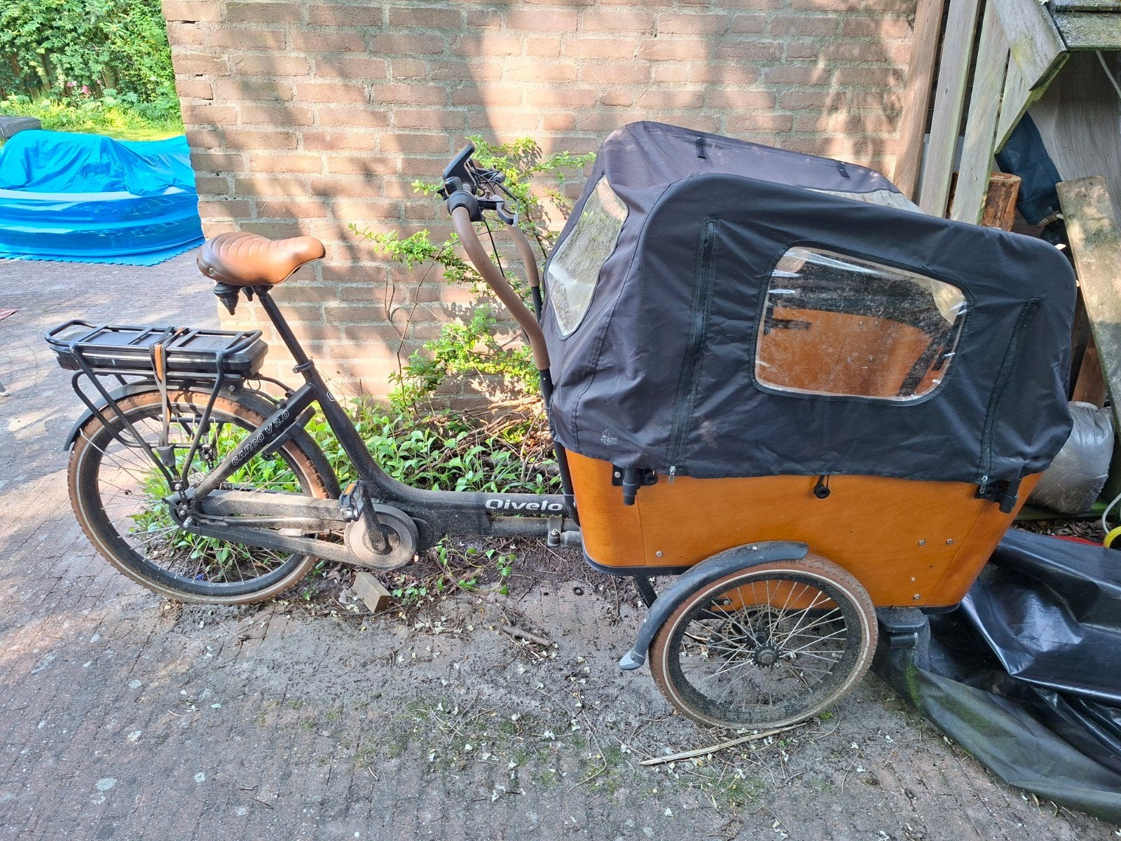 Qivelo elektrische bakfiets, Ophalen, Gebruikt, 4 kinderen of meer