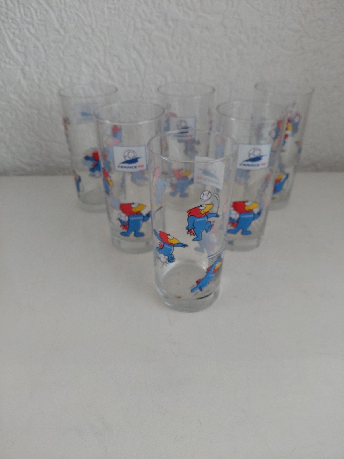 6 glazen wk98, Verzamelen, Ophalen of Verzenden, Zo goed als nieuw, Buitenlandse clubs, Shirt