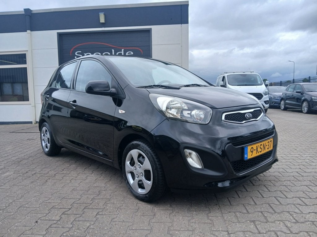 Kia Picanto 1.0 CVVT NL Auto/97.000Km Nap/Apk 07-'27, Euro 5, Stof, Gebruikt, Zwart