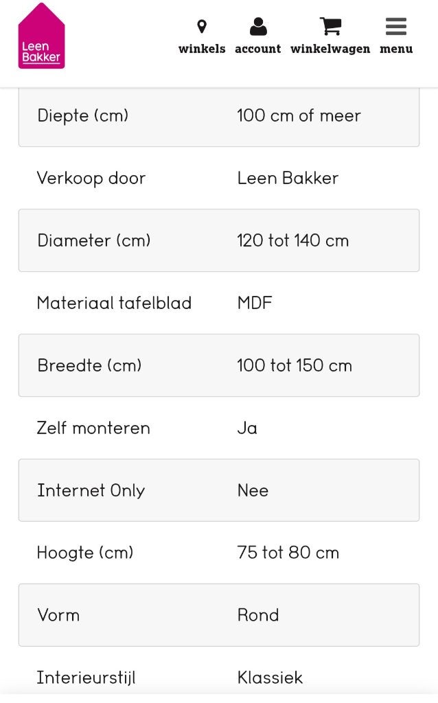 Foto 5 van Eettafel Leo bruin
