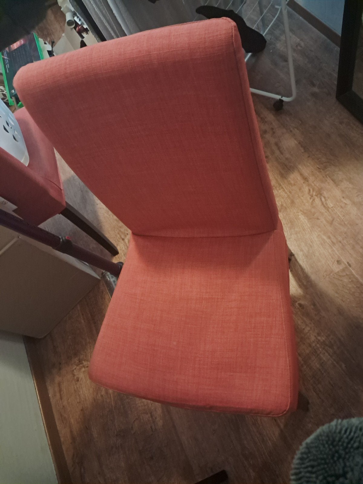 4x eetkamerstoel met stoffen bekleding, Huis en Inrichting, Stoelen, Ophalen, Gebruikt, Overige kleuren, Stof