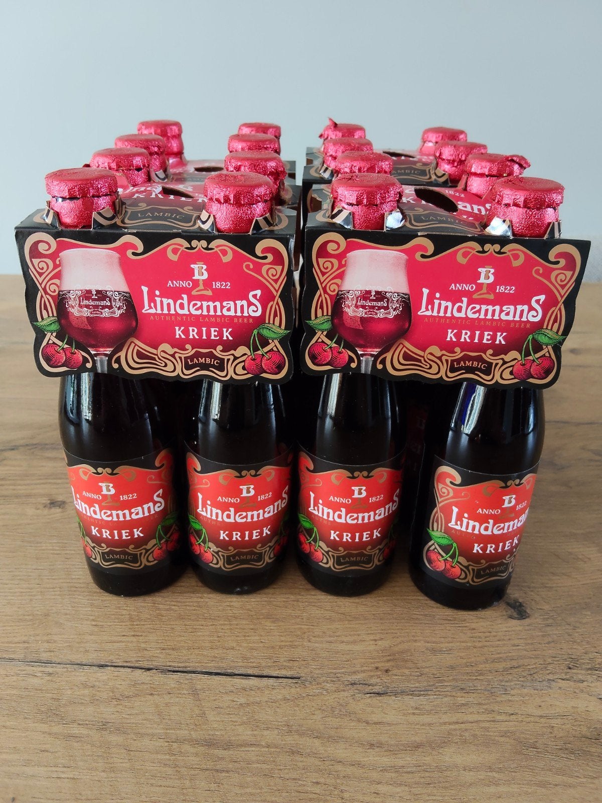 4-packs Lindemans Kriek Lambic speciaalbier, Verzamelen, Ophalen of Verzenden, Nieuw, Flesje(s), Overige merken