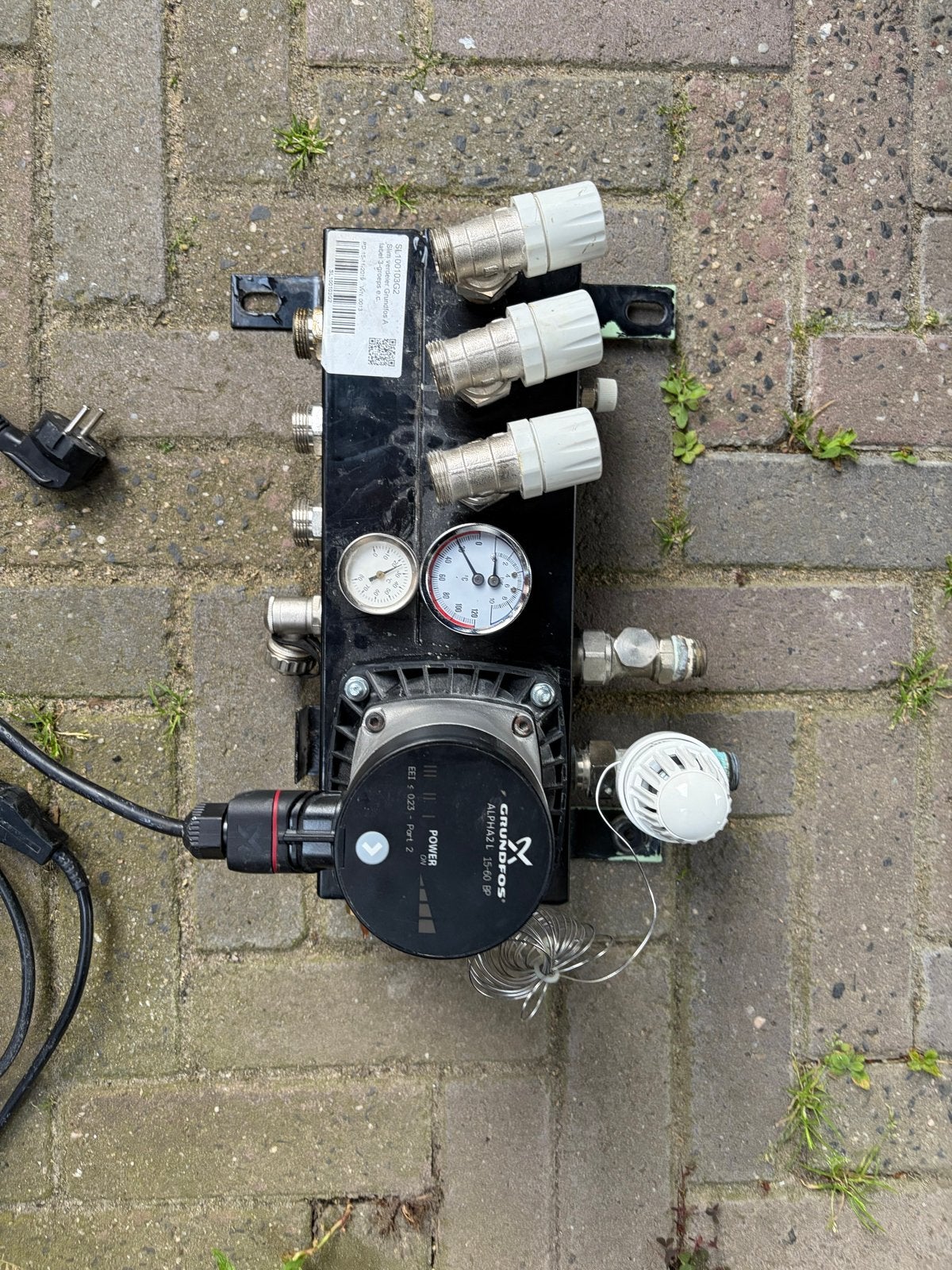 Vloerverwarming verdeler 3 groepen Grundfos pomp, Ophalen, Gebruikt, Overige typen
