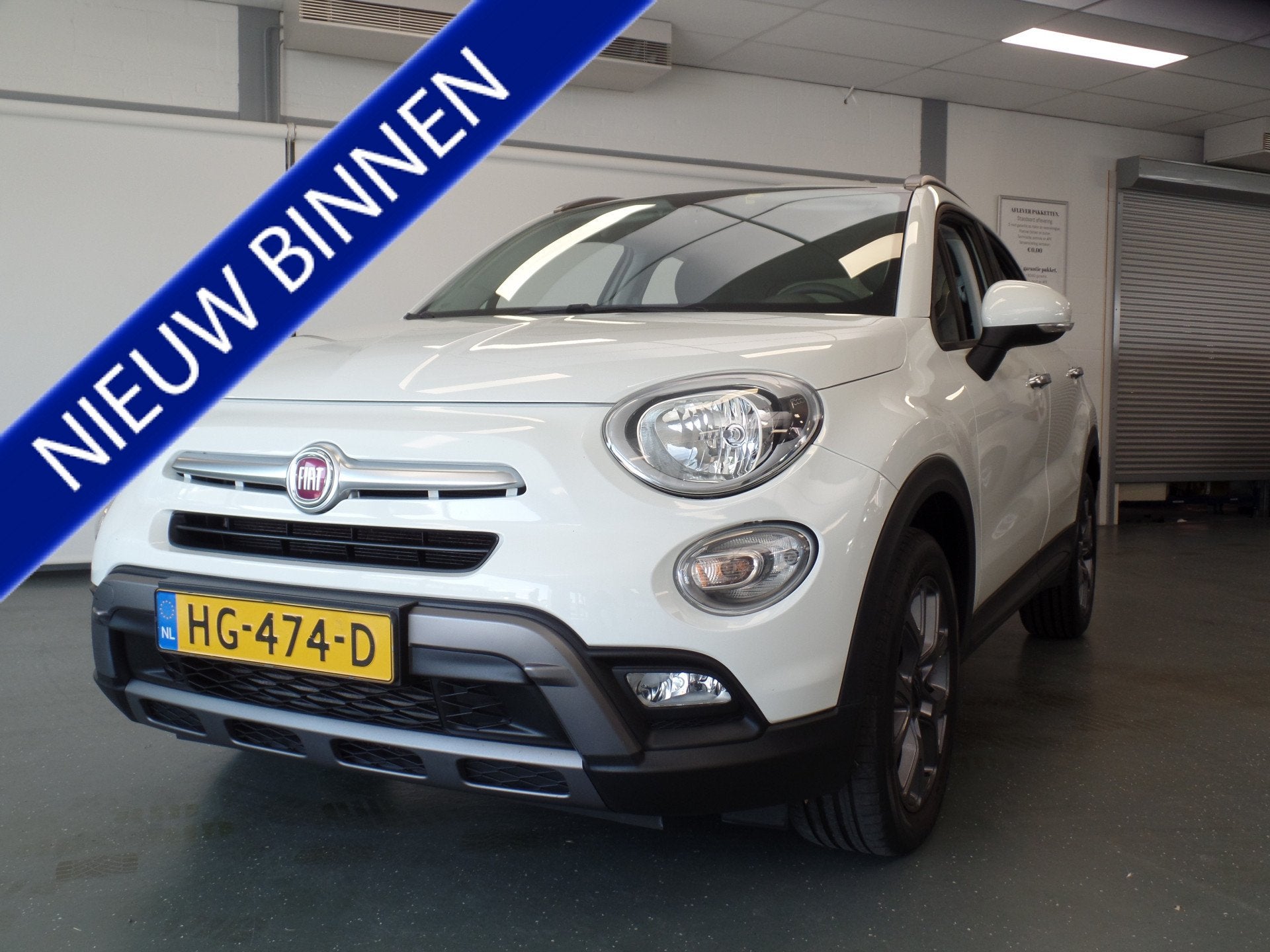 Fiat 500X Cross 1.4 Turbo MultiAir Cross 140pk!, Navigatie,, Auto's, Fiat, Voorwielaandrijving, Gebruikt, 4 cilinders, Wit