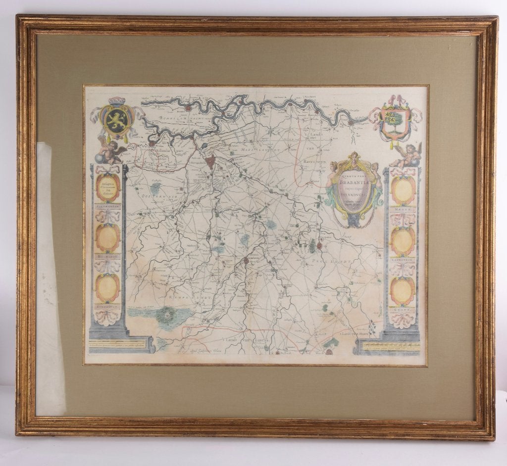 Brabant Quarta Pars Brabantiae  - WJ Blaeu - 1635, Cartografie, 41 cm, Gravure, Met tekst