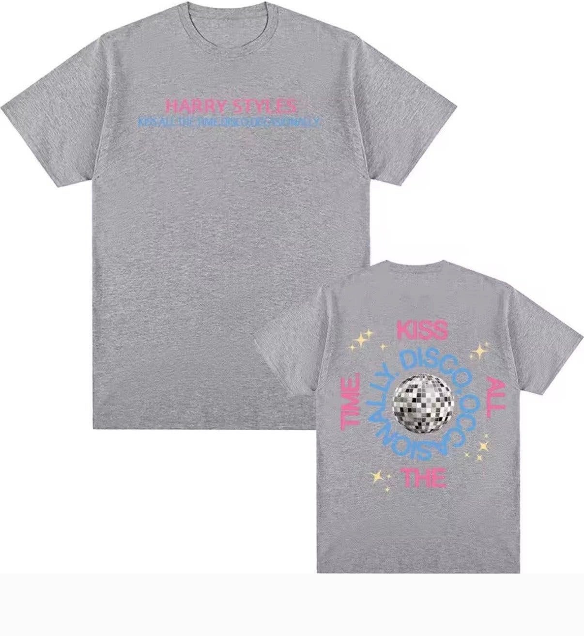 Harry Styles T-shirt - Grijs met print, Maat 38/40 (M), Ophalen of Verzenden, Korte mouw, Grijs