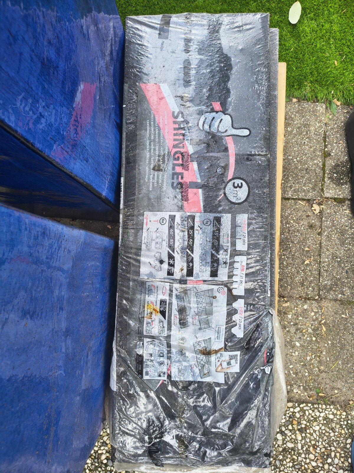 Nieuw 3 pakken Zwarte rechthoekige dakshingles (3 m² per pak, Ophalen, Overige materialen, Zwart, Overige typen