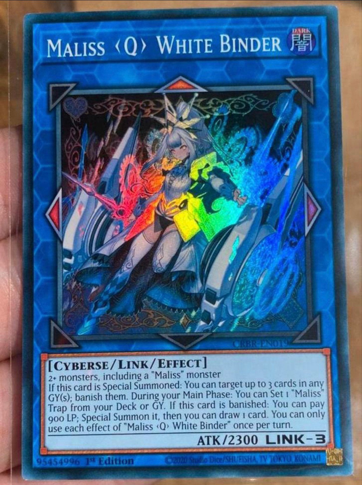 Yu-Gi-Oh! Maliss Q White Binder CRBR Print !, Hobby en Vrije tijd, Verzamelkaartspellen | Yu-gi-Oh!, Ophalen of Verzenden, Zo goed als nieuw